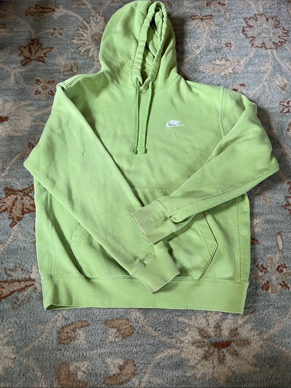 Nike Green Hooded Pullover with White Swoosh
